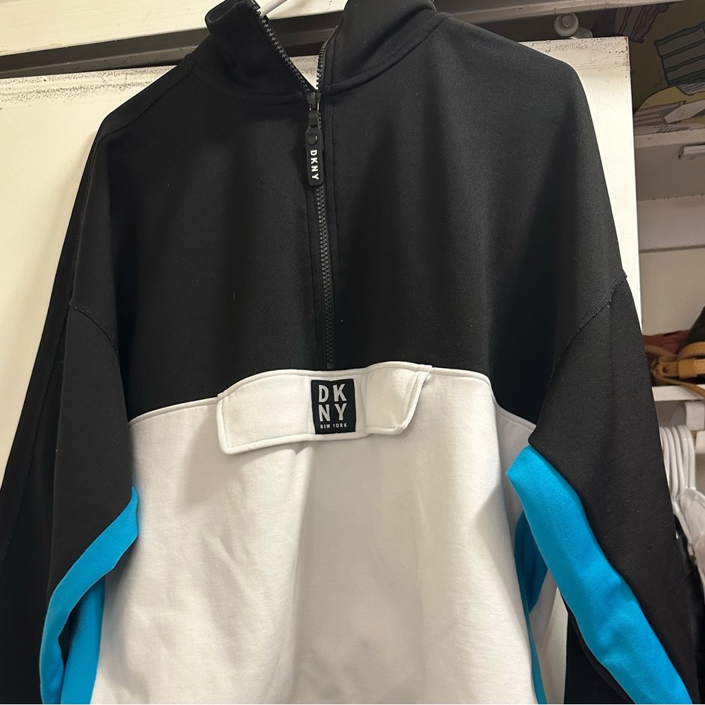 DKNY pullover scuba style sweatshirt